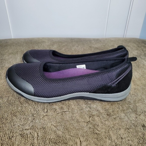 Lands’ End Black Slip On Comfort Shoes women's size 8.5 Skeemer New - Picture 7 of 11